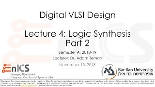 DVD - Lecture 4: Logic Synthesis - Part II