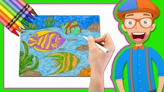 Learn Colors by Drawing with Blippi | Coloring Book