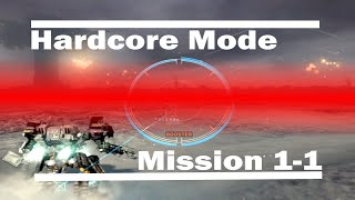 Armored Core: Verdict Day - Hardcore Mode | Mission 1-1 | Gameplay