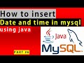 How to insert current date and time in a database using JDBC?