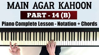 Piano lesson | Indian Music | Part -14 (B) | Main Agar Kahoon | Om Shanti Om