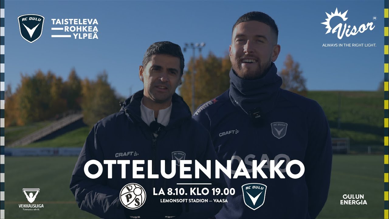 ACOTV: Visor Otteluennakko VPS - AC Oulu 8.10.2022 (Veikkausliiga ...