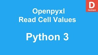 Python 3 Openpyxl Read Cell Value