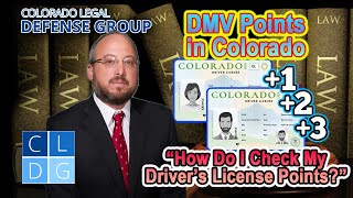 How do I check the DMV points on my license in Colorado?