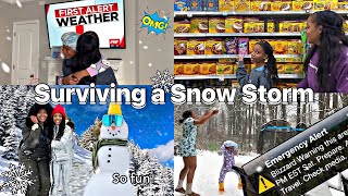 Surviving the BIGGEST Snow Storm in Atlanta 😭🌨️- FUN SNOW DAY ❄️☃️