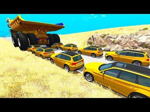 Beamng Drive - Belaz 75710 Heavy Backwards Car Destruction | BeamNG ...