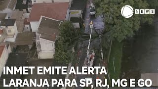 Inmet emite alerta laranja para estados do Brasil