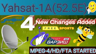 Latest update||Yahsat-1A(52.5E) 4 New Changes Added|| MPEG-4/HD/FTA STARTED