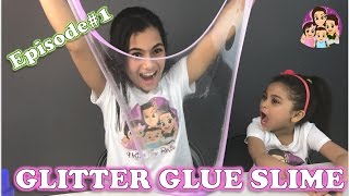 HOW TO MAKE SLIME AT HOME#1! Glitter Glue Slime: Cool Kids Art - Fun Activities For Kids