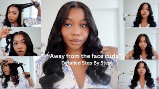 *VERY DETAILED & IN-DEPTH*  CLASSIC AWAY FROM THE FACE BOMBSHELL CURLS TUTORIAL  FT UNICE HAIR