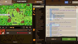 CodeCombat. Python solution. Village Champion