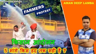 Kisan Andolan | Farmers Protest in Delhi | 5 Demands of Farmers  | Why are the farmers Protesting |