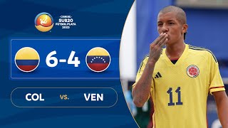 COLOMBIA vs. VENEZUELA [6-4] | RESUMEN | CONMEBOL SUB20 FÚTBOL PLAYA 2023