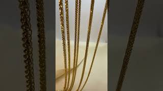 18kGold Franco chain, Franco foxtail chain, foxtail necklace