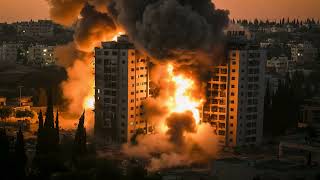 🔥 Building Explosion AI Footage | Free No Copyright + Sound FX | فوتج تفجير مبنى مجاني