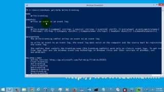Windows Powershell Tutorial - Write-EventLog