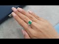 intense bright emerald muzo green 1.06 ct colombia 5224