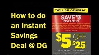 How to do an Instant Savings deal at Dollar General- Beginners Guide to Couponing