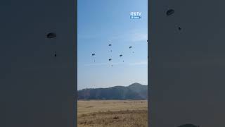 현실판 배그 보급의 신!!  공군 C-130 Hercules(헤라클레스)   대량 화물 투하 훈련