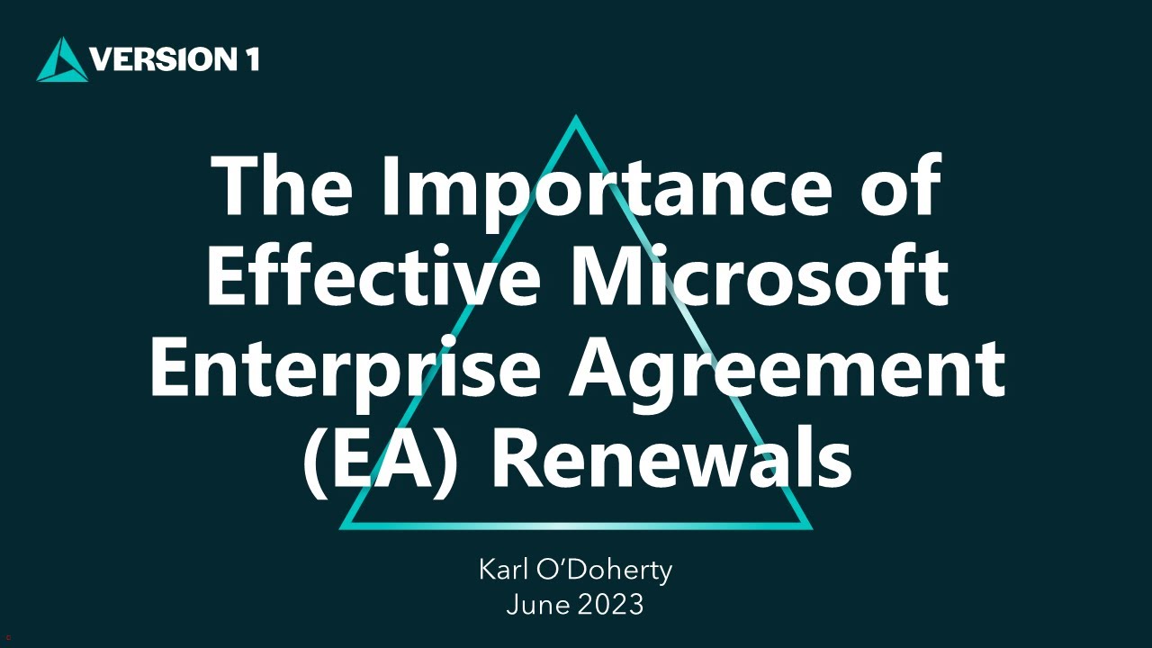 The Importance Of Effective Microsoft Enterprise Agreement (EA ...