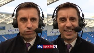 Gary Neville jokes with Jamie Carragher about his ideal Premier League title situation 😂
