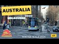 Melbourne CBD winter walk 2024 in 4K | Melbourne CBD winter 4k walk