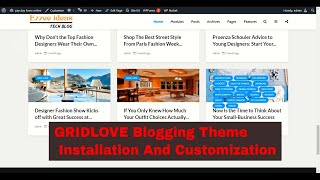 Gridlove Theme Customization - Step By Step