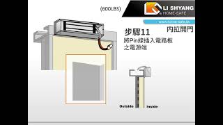 600磅W型支架搭配-內拉開門 全天候型【防潮】電磁鎖MLSH01 Electromagnetic Lock