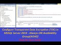 Configure TDE (Transparent Data Encryption)  in MS SQL Server 2019 - Always-ON (AOAG) Step By Step