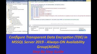 Configure TDE (Transparent Data Encryption) in MS SQL Server 2019 - Always-ON (AOAG) Step By Step