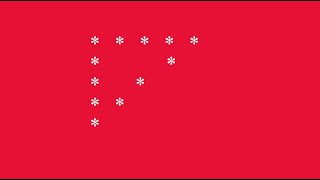 Hollow inverted right triangle star pattern