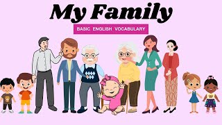 Family Members for Kids - Learn Family Members in English - My Family Members - Family Vocabulary
