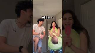 SCARED MY BROTHER WITH AN AVOCADO COSTUME!! 🥑 🎤 #foryou #brother #avocado #shorts