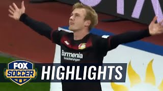 Brandt nets one just before the break for a 2-1 lead | 2016–17 Bundesliga Highlights