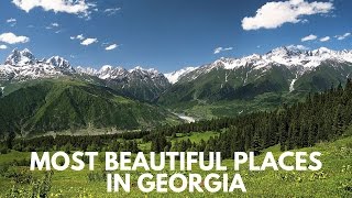 Georgia travel: Top 4 beautiful places in Georgia. Unknown pearls of Europe. Travel to Georgia.