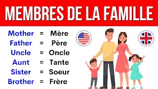 Lesson 1 ✪ Family members in English ✪ Membres de la famille en Anglais