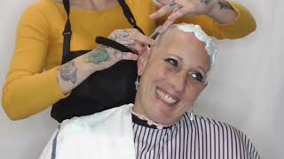 bald happy woman