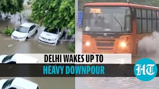 Watch: Incessant rain lashes Delhi and NCR; severe waterlogging in several areas