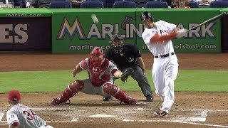 PHI@MIA: Stanton rips RBI single for lead in the 5th