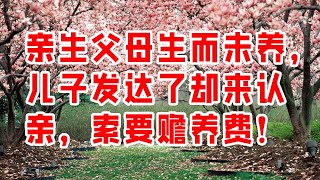 亲生父母生而未养，儿子发达了却来认亲，索要赡养费！-  情感故事 2023