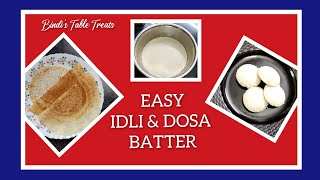 EASY IDLI DOSA BATTER ||ഉഴുന്നും അരിയും പ്രത്യേകം കുതി൪ക്കാത്ത ഇഡ്ഡലി ദോശ മാവ്