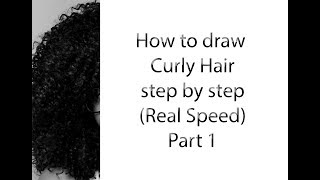 How to draw Curly Hair step by step (Real Speed) Part 1