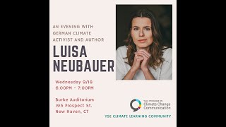 An Evening with German Climate Activist Luisa Neubauer