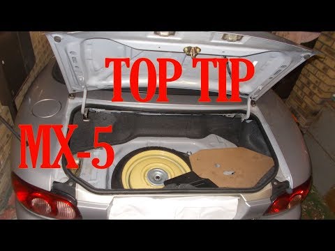 Top tip when working in the trunk of an MX-5 Top tip when working in the trunk of an MX-5