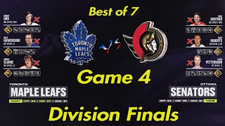 NHL24 26/27 Division Finals Game 4 Ottawa Senators @ Toronto Maple Leafs