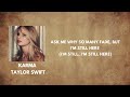 taylor swift karma lyrics