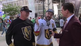 VGK fans from Houston cheer on Knights in Dallas
