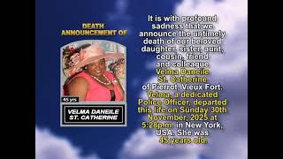 Velma Daneile St. Catherine ~ Short Obituary