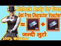 How to Get Free Character Voucher in PUBG Mobile New Trick June2020|Unlock Andy Character for Free