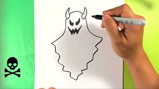 demon ghost how to draw beginners halloween art